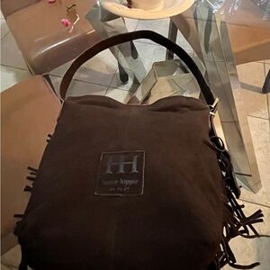 BRAND NEW Chocolate Brown Hobo Slouch fringe Bag by Haute 🫶🏻😍